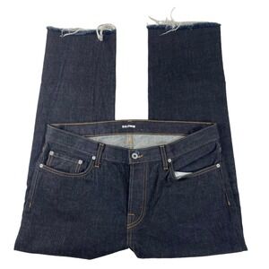 Baldwin The 76 Slim Skinny Japanese Denim Frayed Edge Mens Jean 36x26 Blue